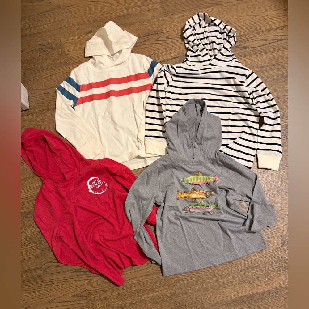 J. Crew Kids Hooded Pullover Shirts- size S 6/7 - NWT
